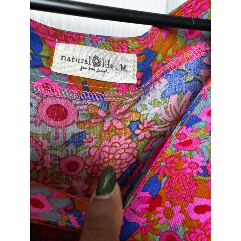 ‼️SALE‼️ Natural Life Berkley Boho Floral Dress Womens Medium - Picture 5 of 6
